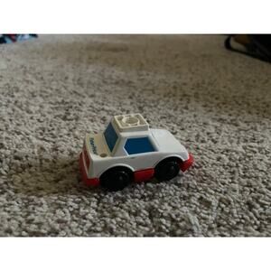 Vintage Fisher Price geotrack white police car